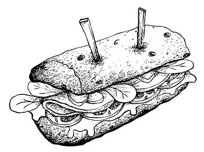 Classic panini sandwiches, made fresh at the moment of every order.