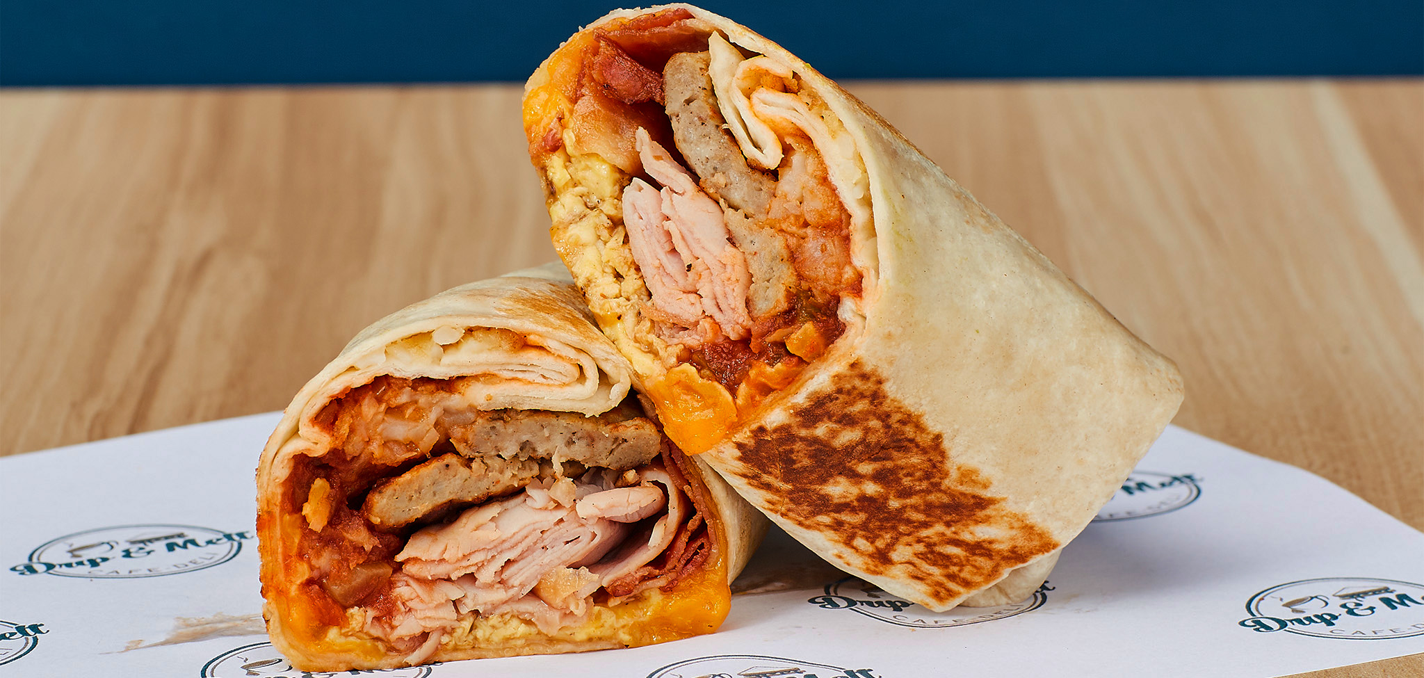 Breakfast Burrito to dine in or to order for pickup to go.